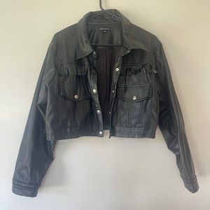 For Love and Lemons cropped fringe leather jacket